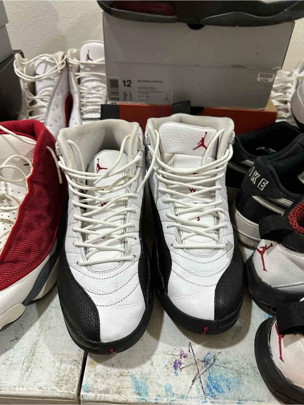 Jordan Men’s Sneakers White/Black/Red Retro Style